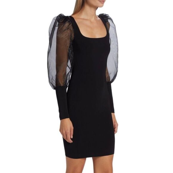 Alice + Olivia Puff Sleeve Knit Minidress size S - Picture 3 of 10